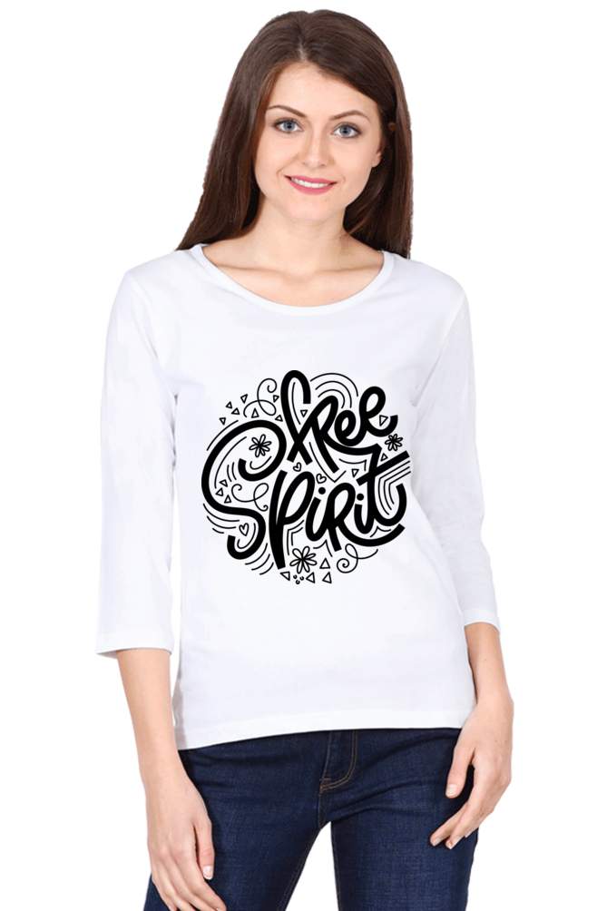 Women's 3/4 Sleeves T-shirt - Free Spirit