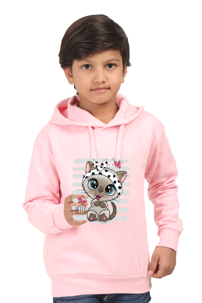 Kid's Hoodie Sweatshirt - Cute Kitty