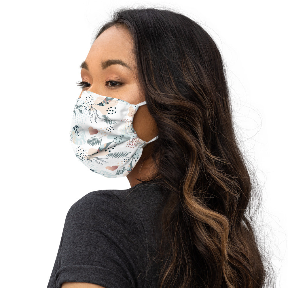 Premium face mask - Light Floral Print