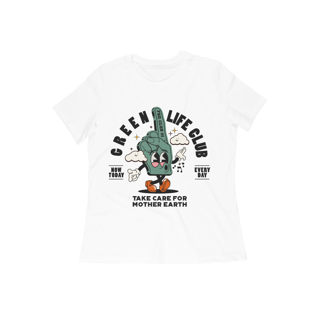 Women's Cotton Tshirt - Green Life Club