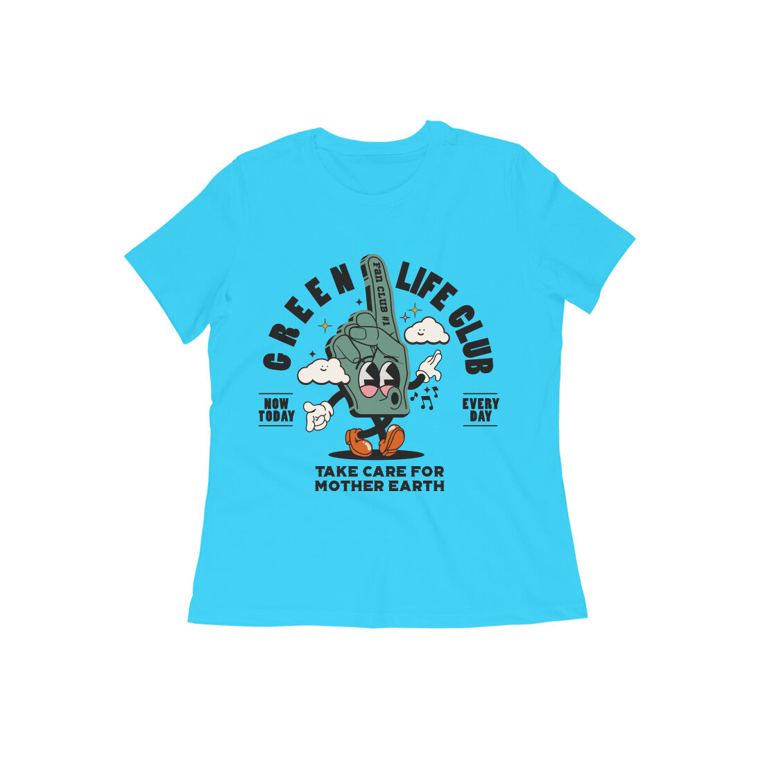 Women's Cotton Tshirt - Green Life Club