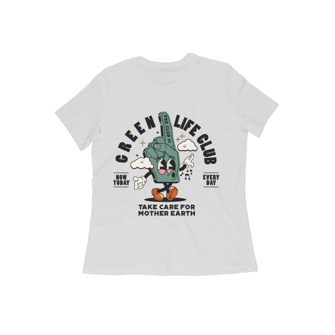 Women's Cotton Tshirt - Green Life Club