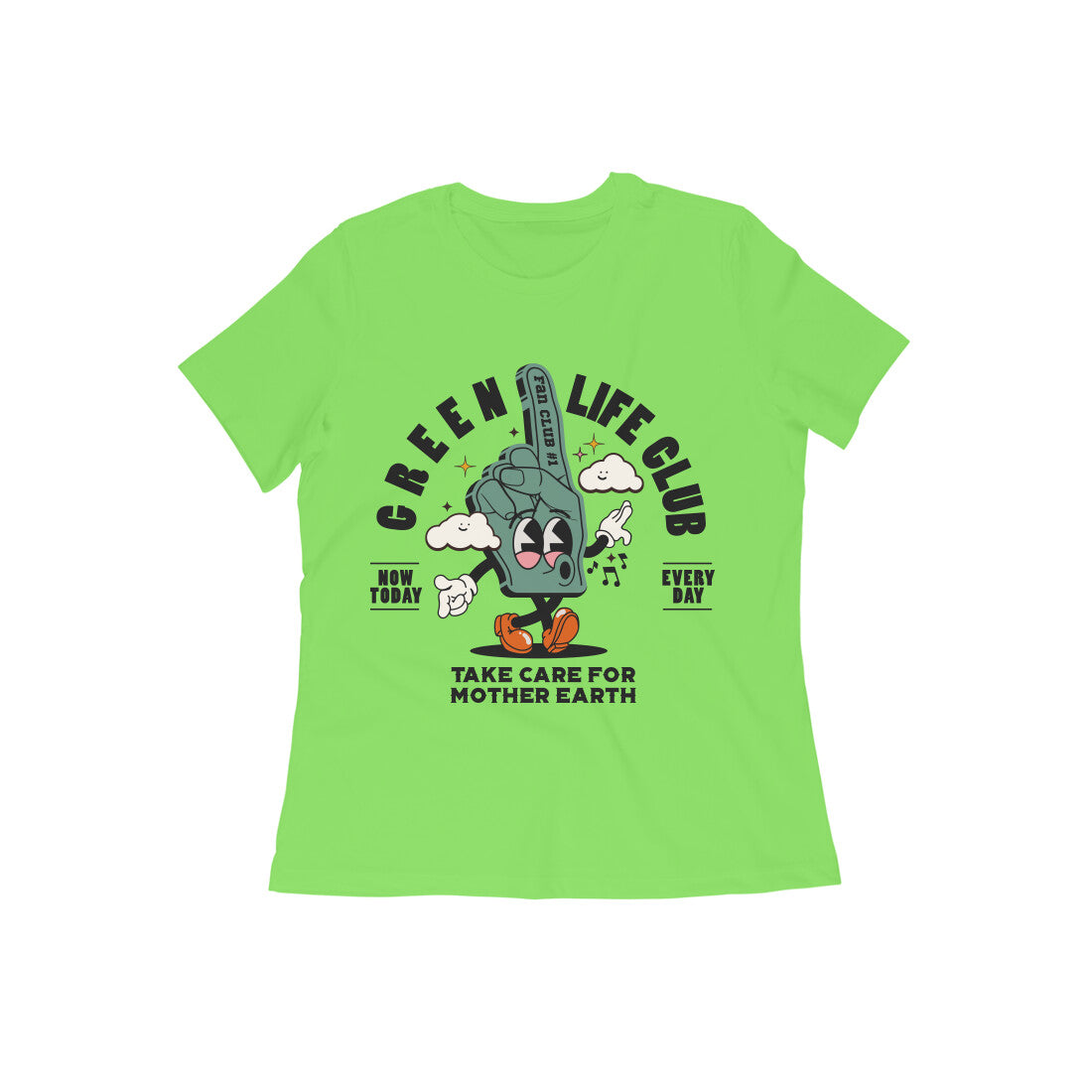 Women's Cotton Tshirt - Green Life Club