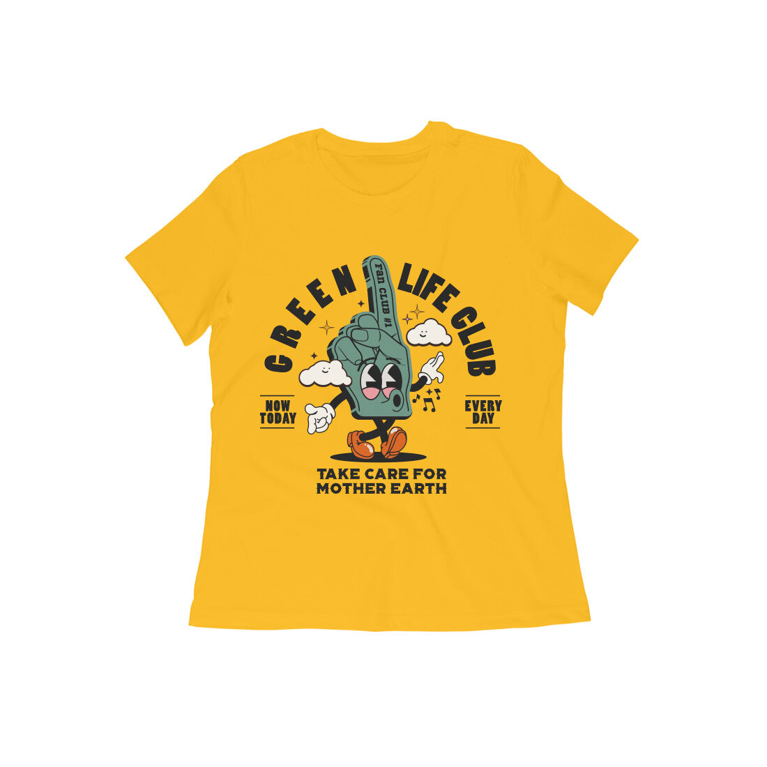 Women's Cotton Tshirt - Green Life Club