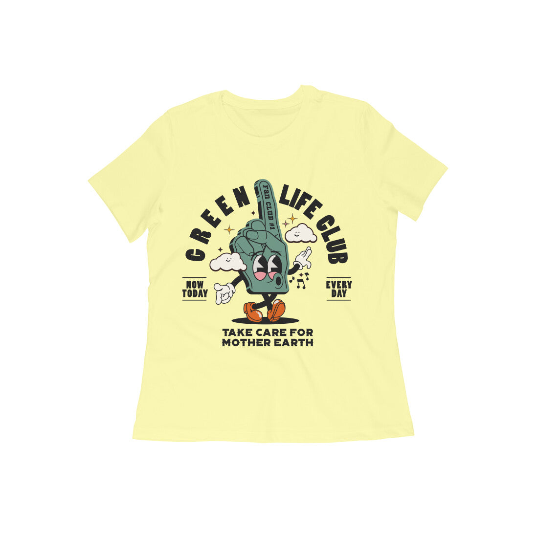 Women's Cotton Tshirt - Green Life Club