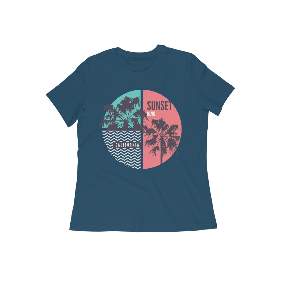 Women's Cotton Tshirt - Sunset