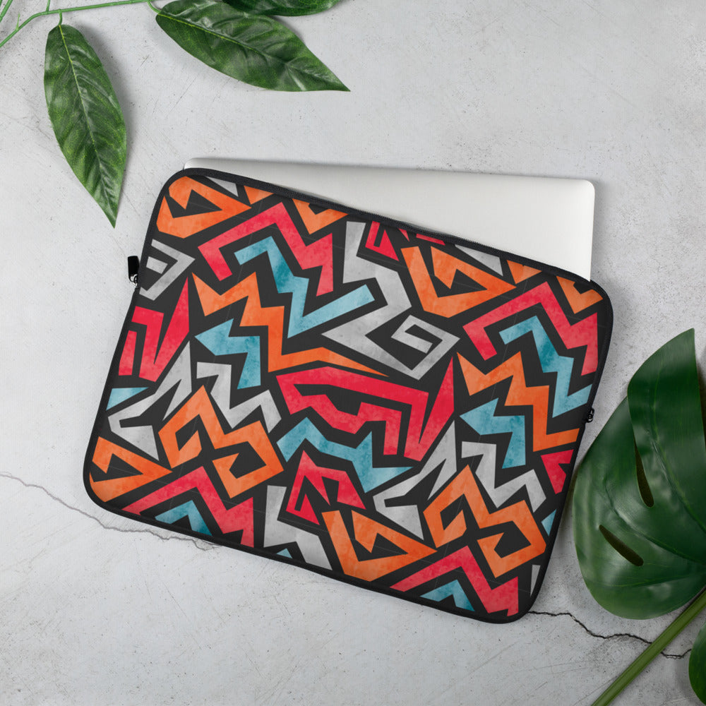 Zig-Zag Abstract Design Laptop Sleeve - 13" and 15"