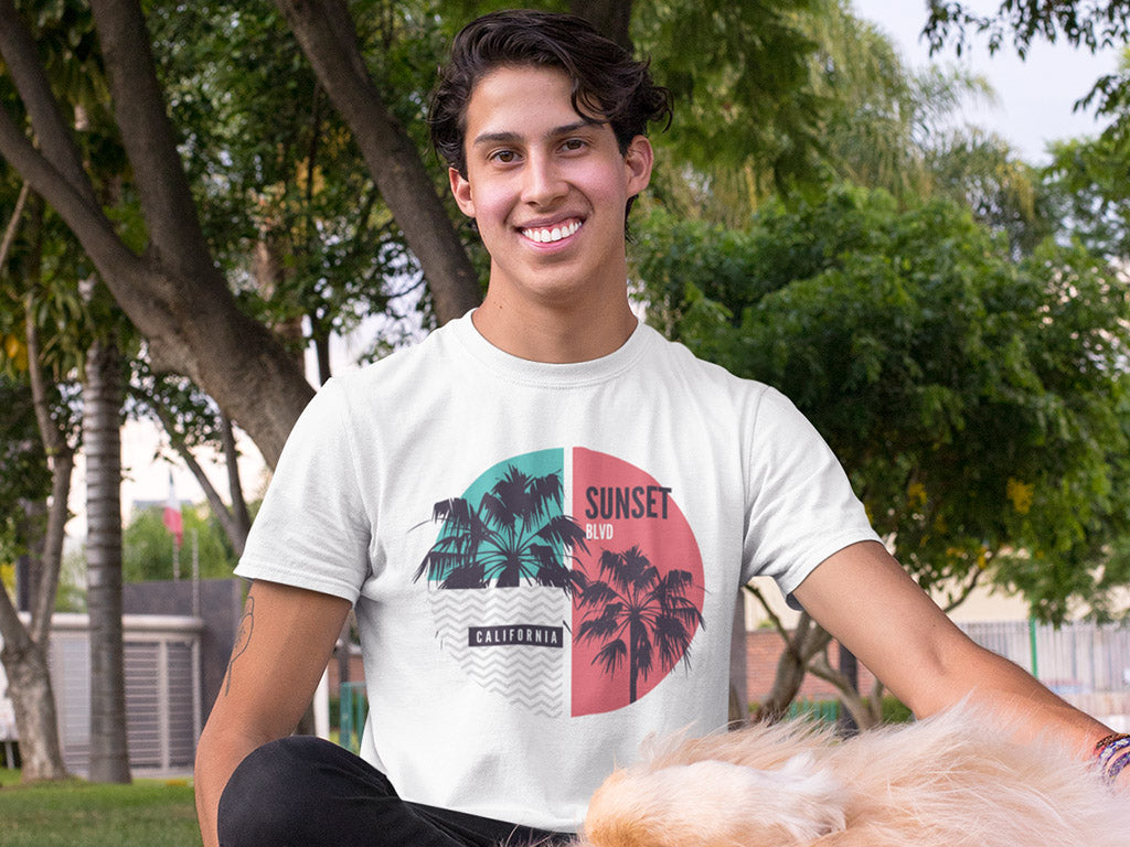 Men's Cotton Tshirt - Sunset