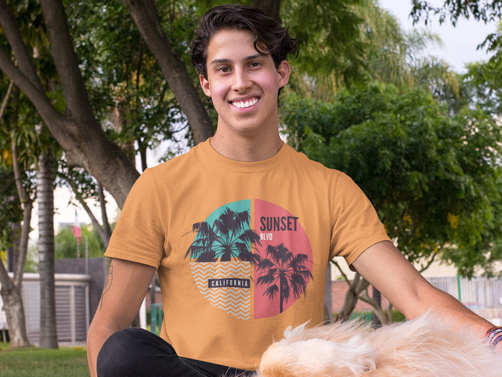 Men's Cotton Tshirt - Sunset