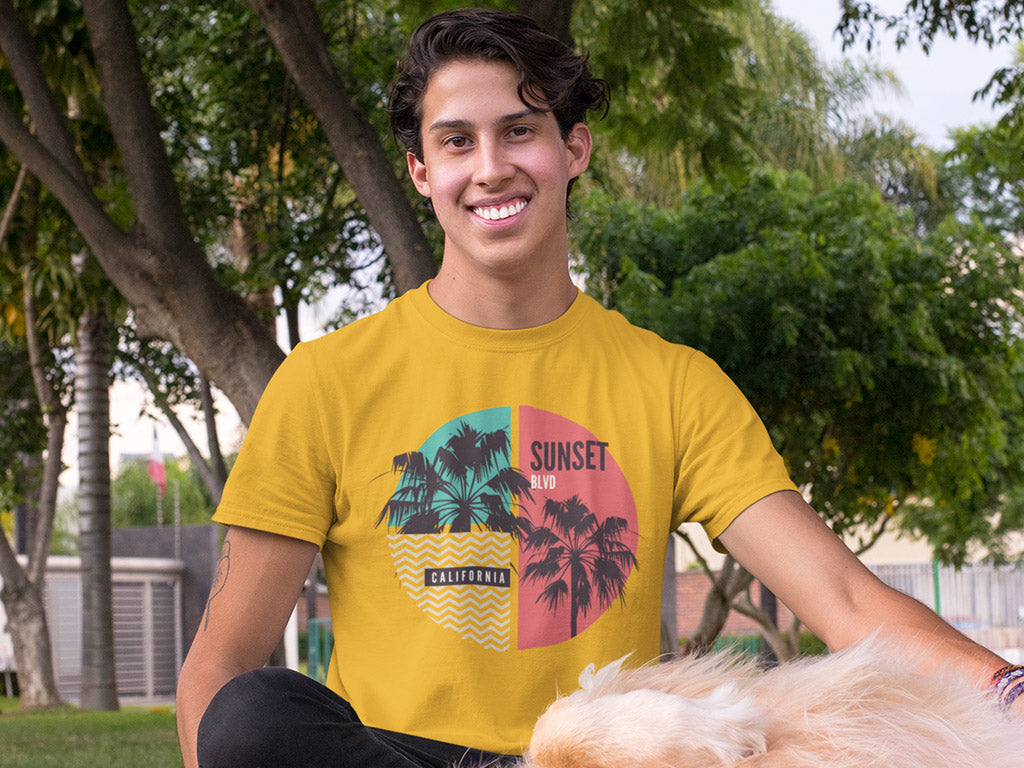 Men's Cotton Tshirt - Sunset