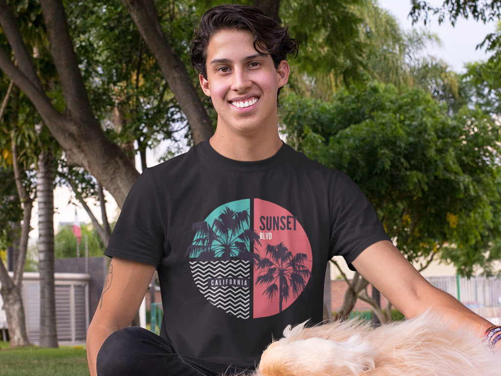 Men's Cotton Tshirt - Sunset