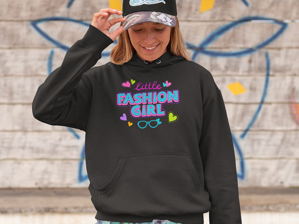 Kid's Hoodie Sweatshirt - Little Fashion Girl