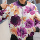 Women's Jacket - Purple Floral Print