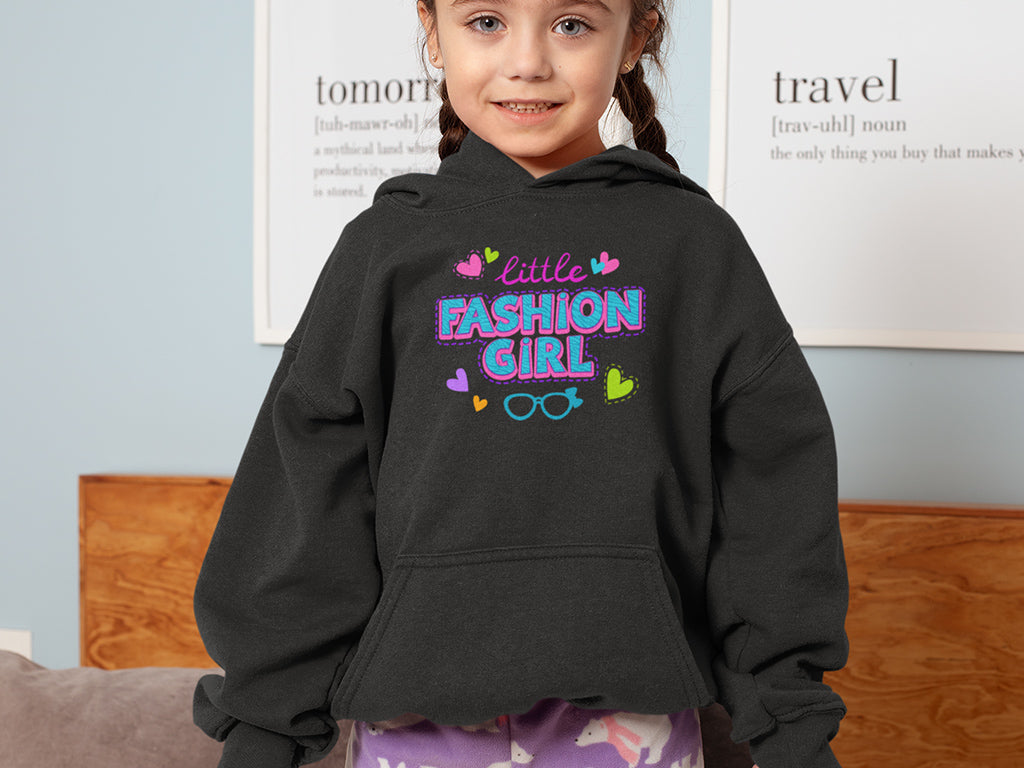 Kid's Hoodie Sweatshirt - Little Fashion Girl