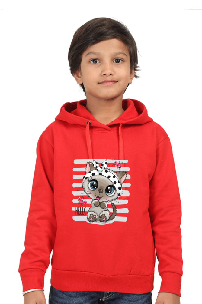 Kid's Hoodie Sweatshirt - Cute Kitty