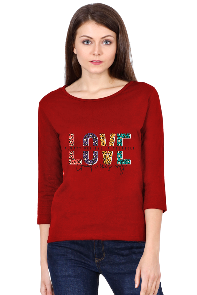 Women's 3/4 Sleeves T-shirt - LOVE