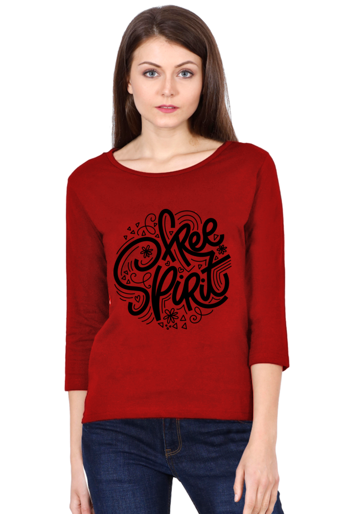 Women's 3/4 Sleeves T-shirt - Free Spirit