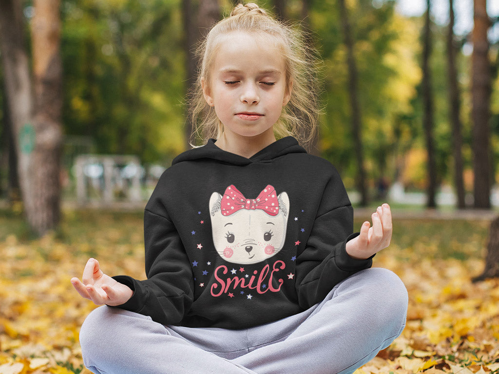 Kid's Hoodie Sweatshirt - Smiling Kitty