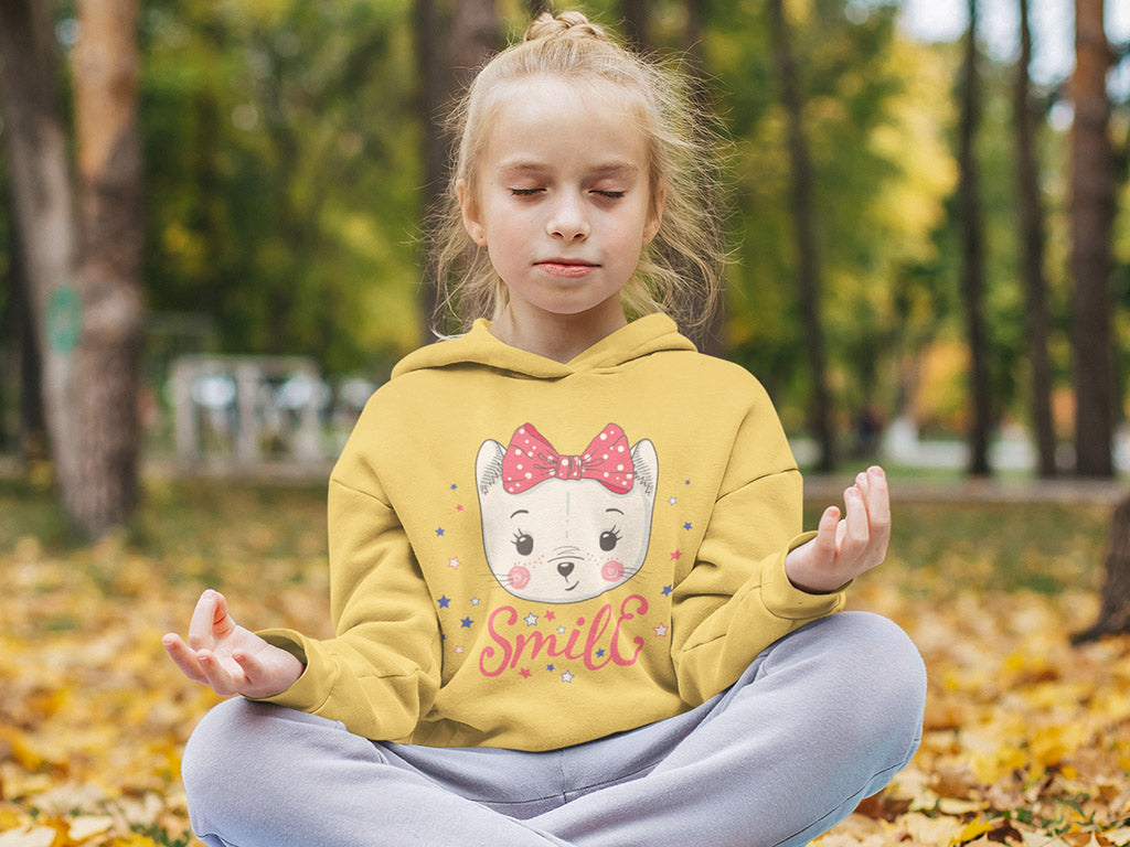 Kid's Hoodie Sweatshirt - Smiling Kitty