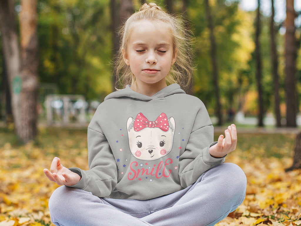 Kid's Hoodie Sweatshirt - Smiling Kitty