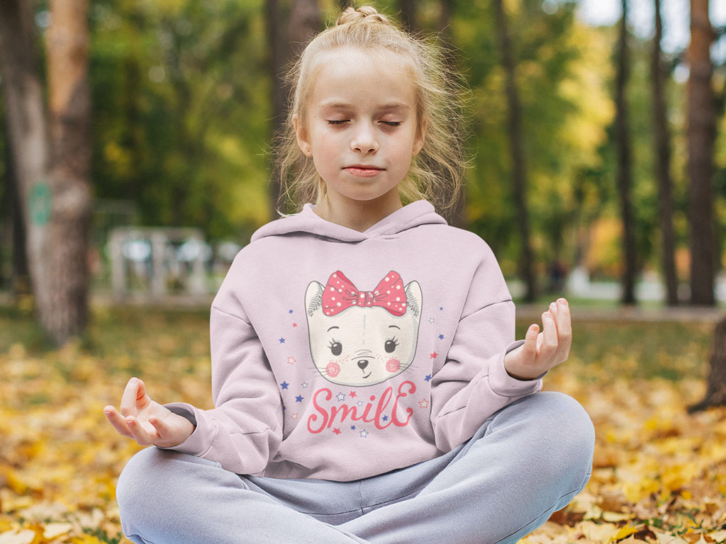 Kid's Hoodie Sweatshirt - Smiling Kitty