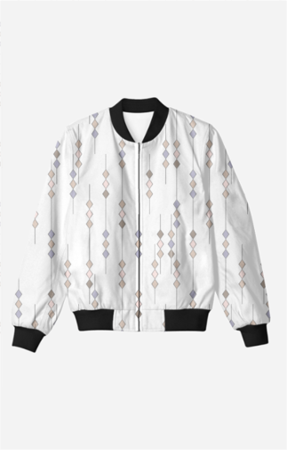 Women's Bomber Jacket - Geometrical Design