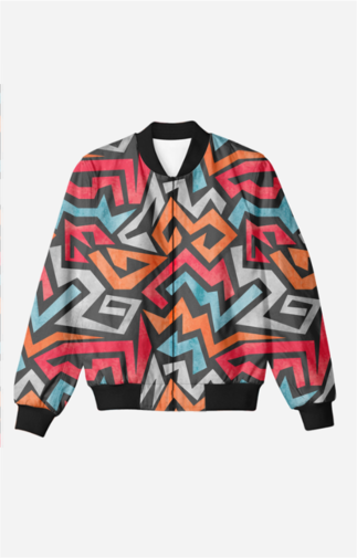 Men’s Bomber Jacket - Creative ZigZag