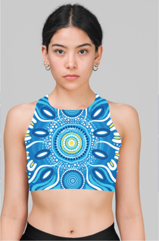 Women's Sport's Bra - Blue Aura