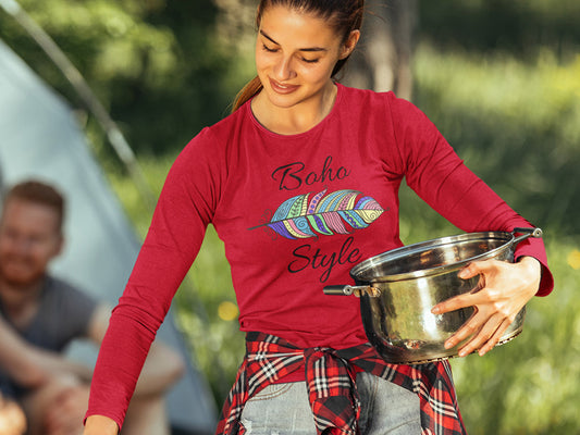 Women's Full Sleeves T-shirt - Boho Style