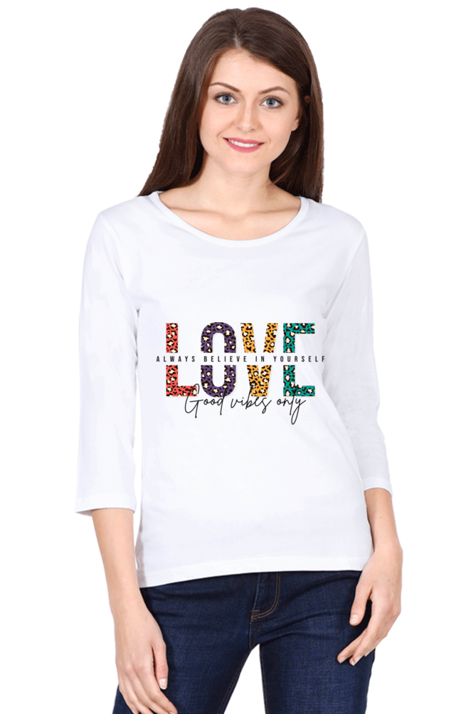 Women's 3/4 Sleeves T-shirt - LOVE