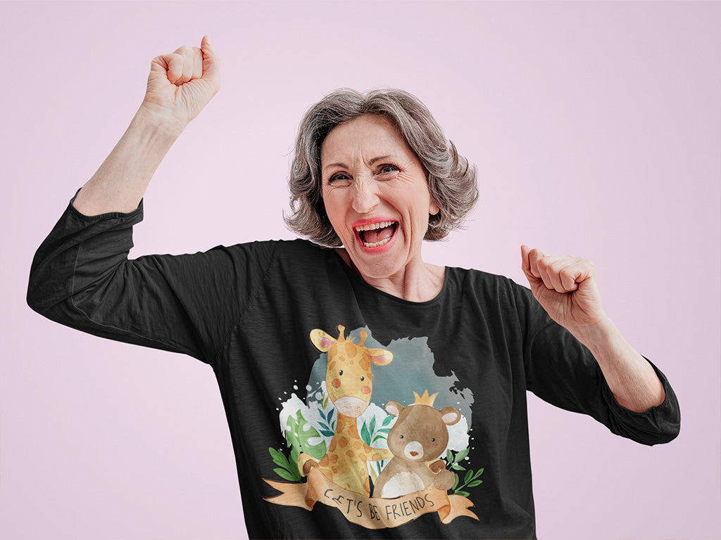 Women's Full Sleeves Tshirt - Let's Be Friends