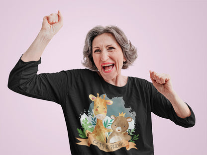 Women's Full Sleeves Tshirt - Let's Be Friends