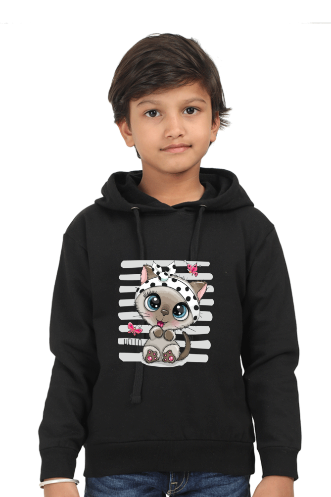 Kid's Hoodie Sweatshirt - Cute Kitty