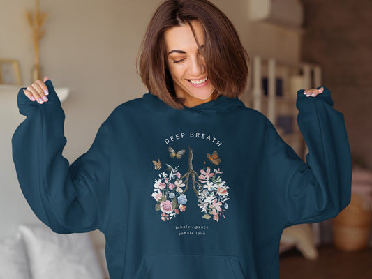 Women's Hoodie Sweatshirt - Deep Breath