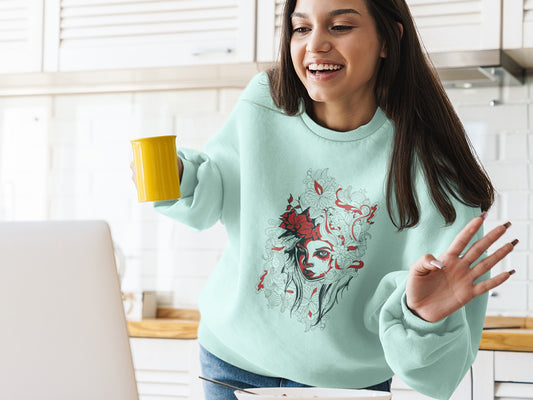 Women's Sweatshirt - Abstract Fashion Girl