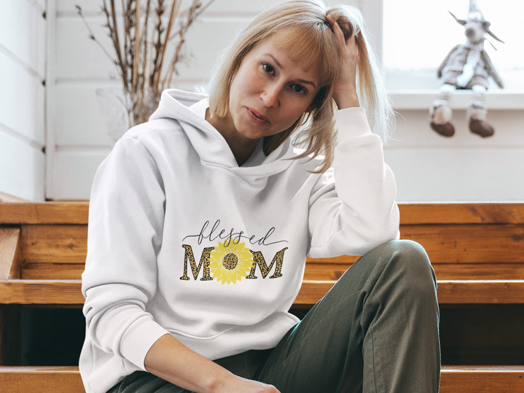 Women's Hoodie Sweatshirt - Blessed Mom