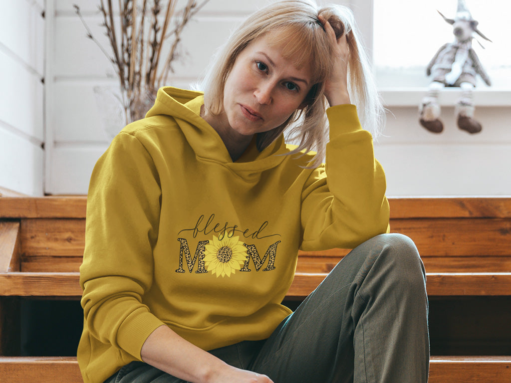 Women's Hoodie Sweatshirt - Blessed Mom