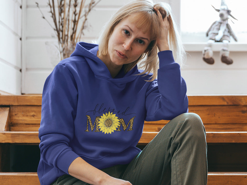 Women's Hoodie Sweatshirt - Blessed Mom
