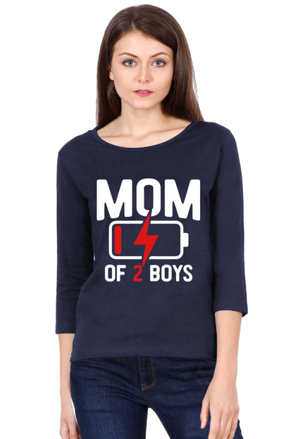 Women's 3/4 Sleeves T-shirt - Mom of 2