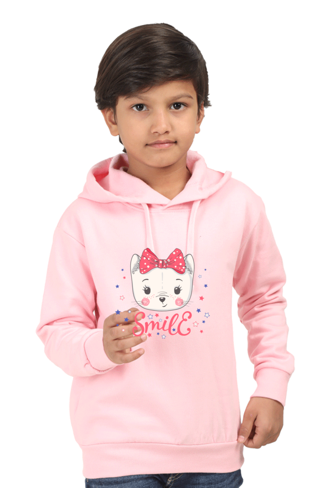 Kid's Hoodie Sweatshirt - Smiling Kitty