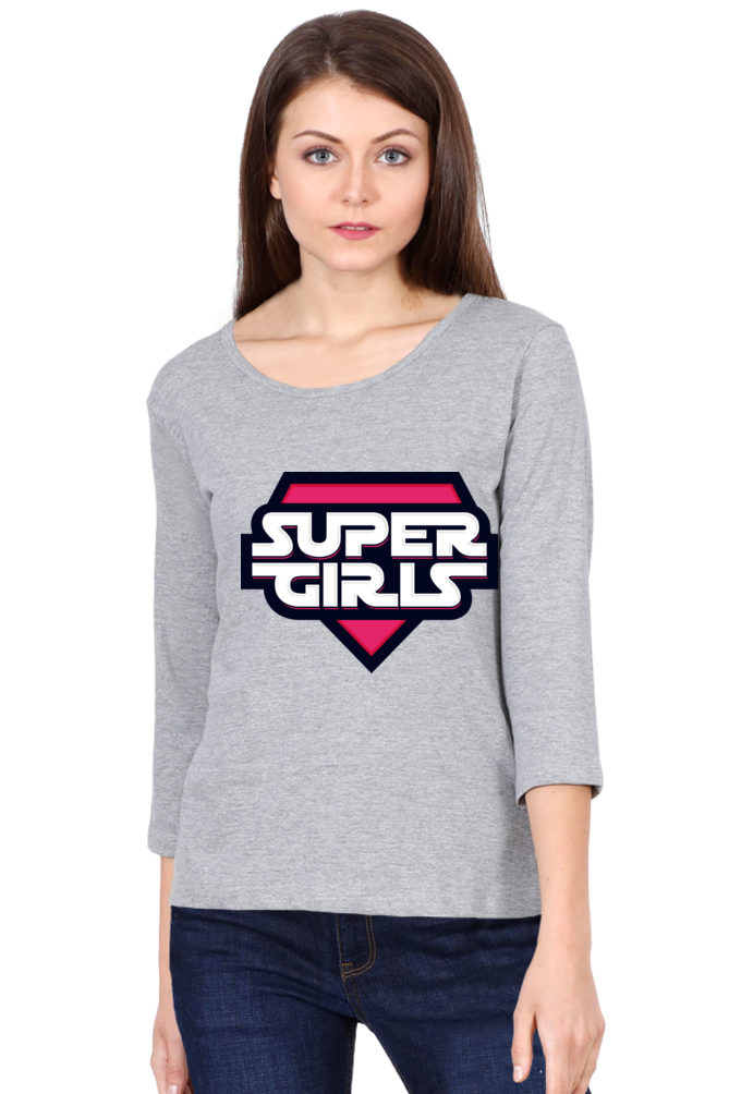 Women's 3/4 Sleeves T-shirt - Super Girls