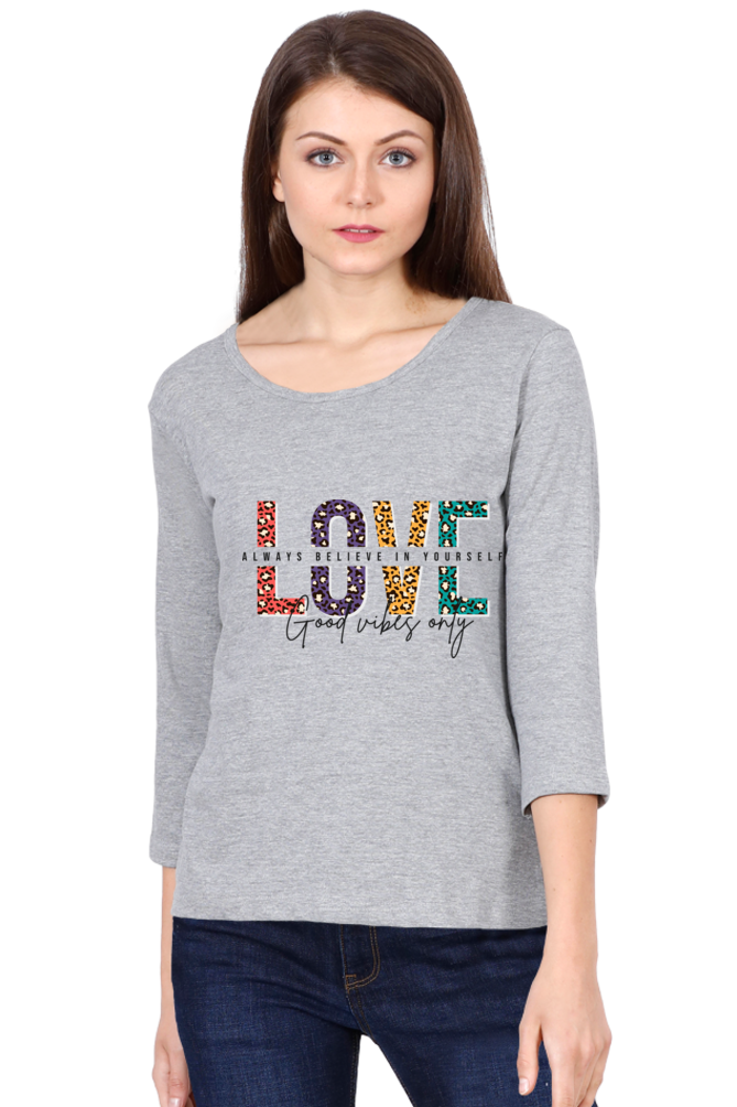 Women's 3/4 Sleeves T-shirt - LOVE