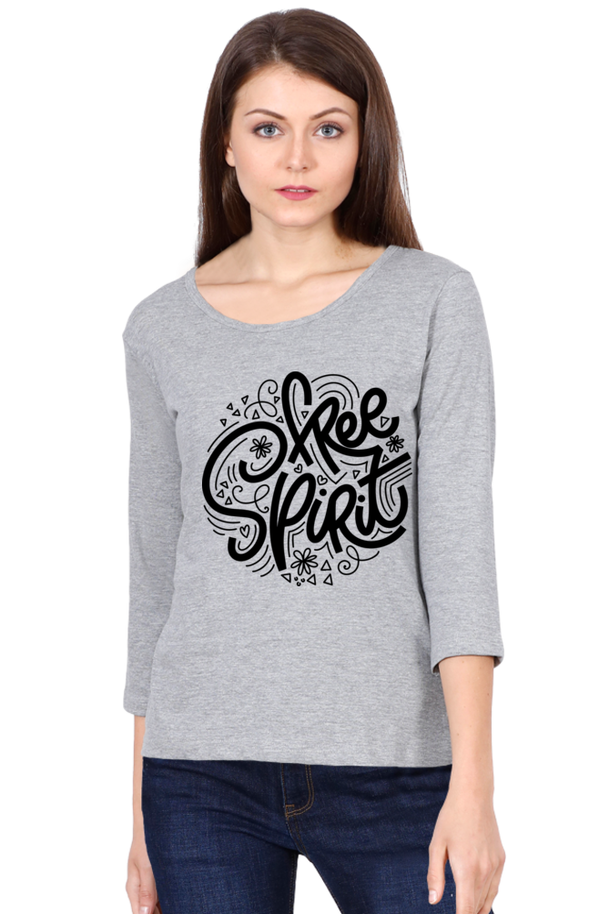 Women's 3/4 Sleeves T-shirt - Free Spirit