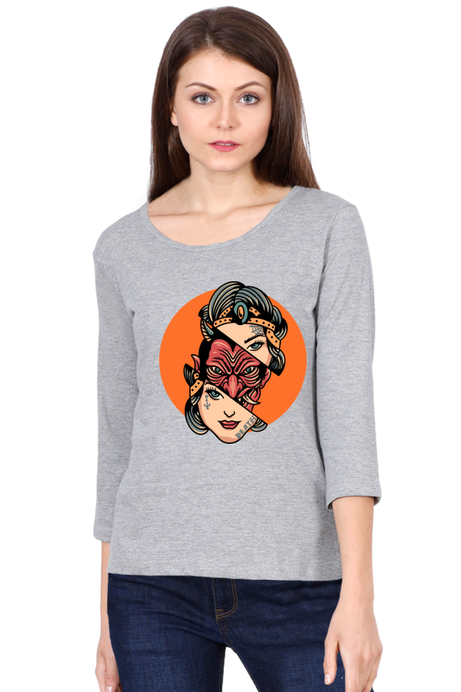 Women's 3/4 Sleeves T-shirt - Real Face