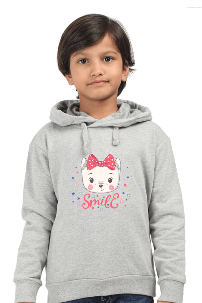 Kid's Hoodie Sweatshirt - Smiling Kitty