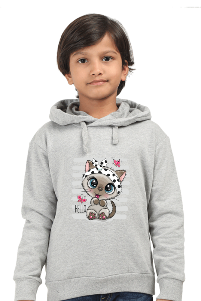 Kid's Hoodie Sweatshirt - Cute Kitty