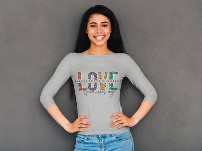 Women's 3/4 Sleeves T-shirt - LOVE
