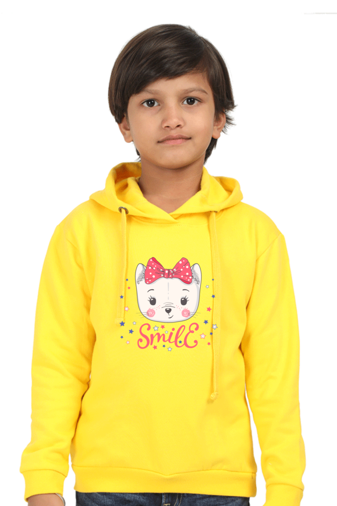 Kid's Hoodie Sweatshirt - Smiling Kitty