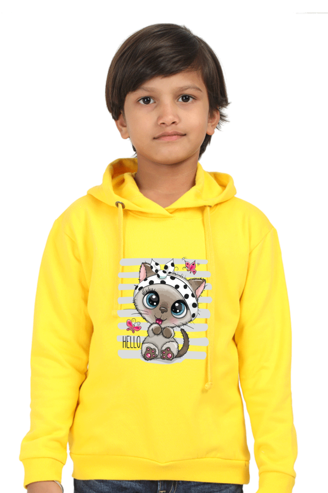Kid's Hoodie Sweatshirt - Cute Kitty