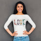 Women's 3/4 Sleeves T-shirt - LOVE